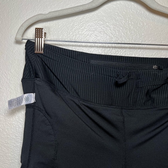 Athleta Women’s Good Match Skort Black Pleated Pocket Skirt Shorts M Tennis Logo - Picture 8 of 15